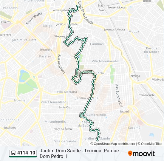 Mapa de 4114-10 de autobús