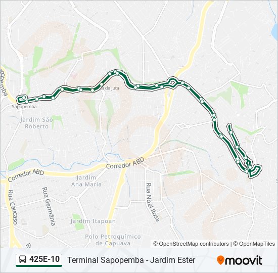 425E-10 bus Line Map
