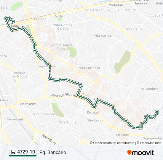 Mapa de 4729-10 de autobús