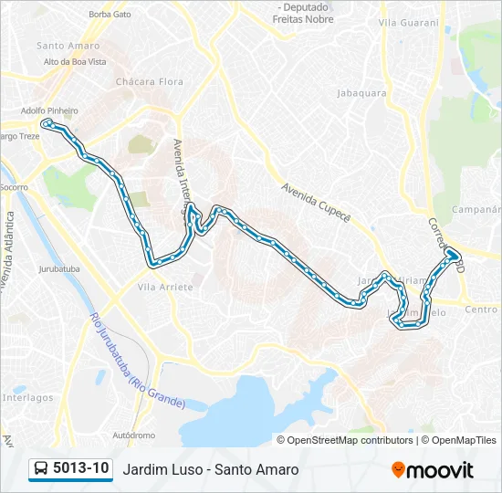 5013-10 Bus Line Map