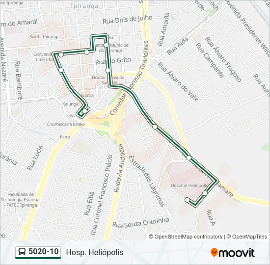 5020-10 Bus Line Map