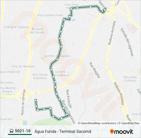5021-10 Bus Line Map