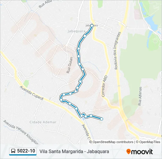 5022-10 Bus Line Map