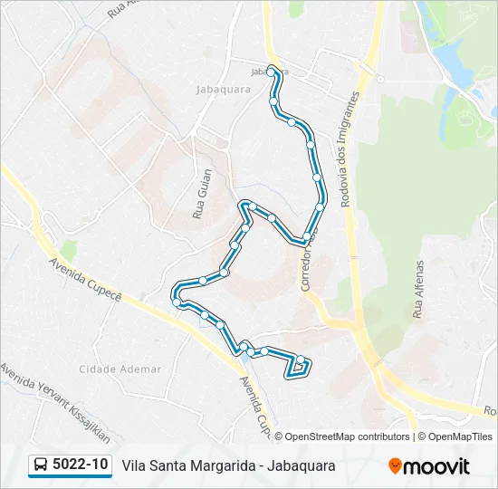 5022-10 Bus Line Map