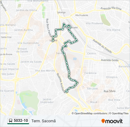 5032-10 bus Line Map