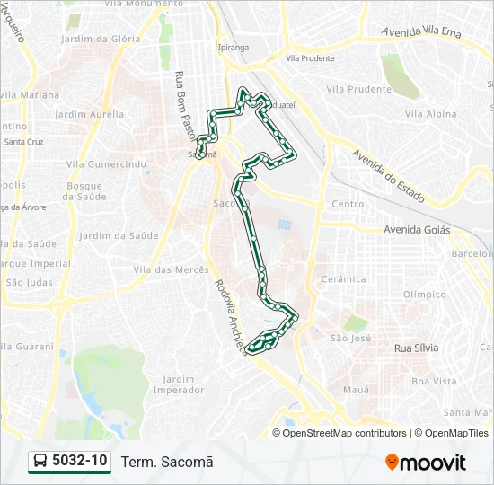 5032-10 Bus Line Map