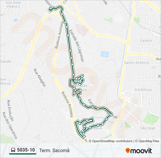 Mapa de 5035-10 de autobús