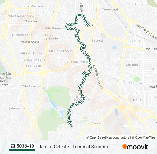 5036-10 Bus Line Map