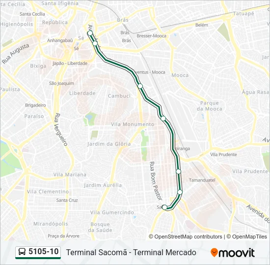 5105-10 Bus Line Map