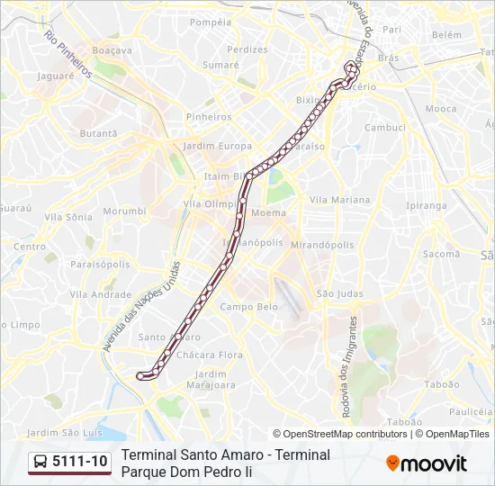 5111-10 Bus Line Map