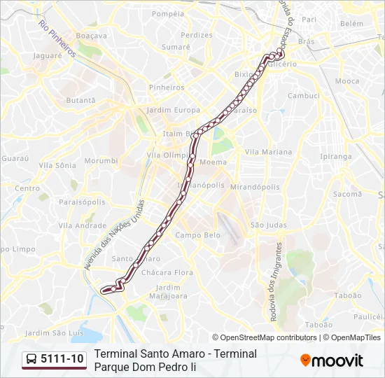 5111-10 Bus Line Map