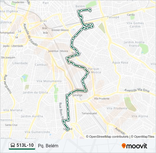 Mapa de 513L-10 de autobús