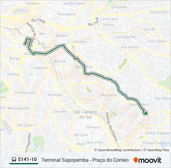 Mapa de 5141-10 de autobús