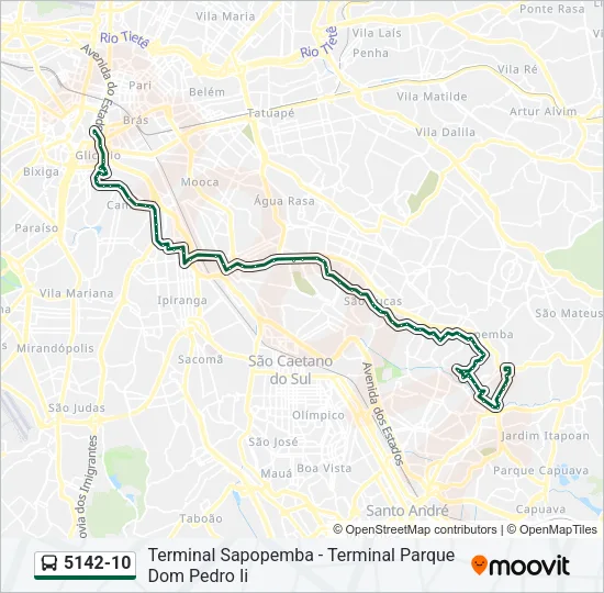 5142-10 Bus Line Map
