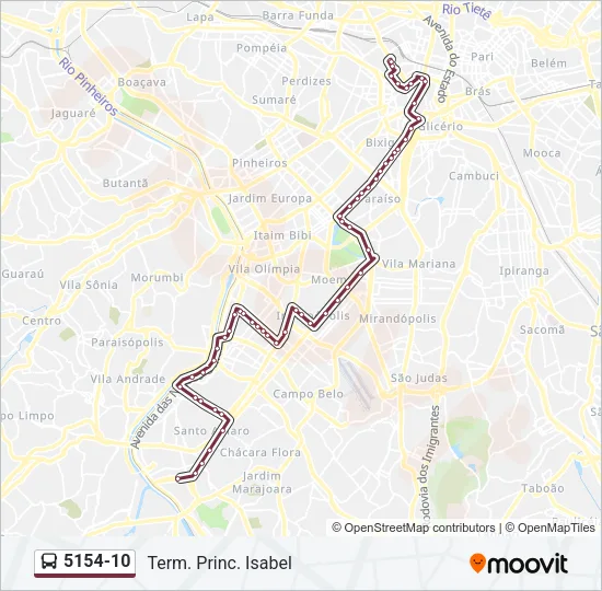 5154-10 Bus Line Map