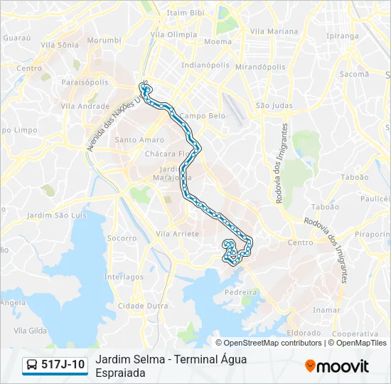 517J-10 Bus Line Map