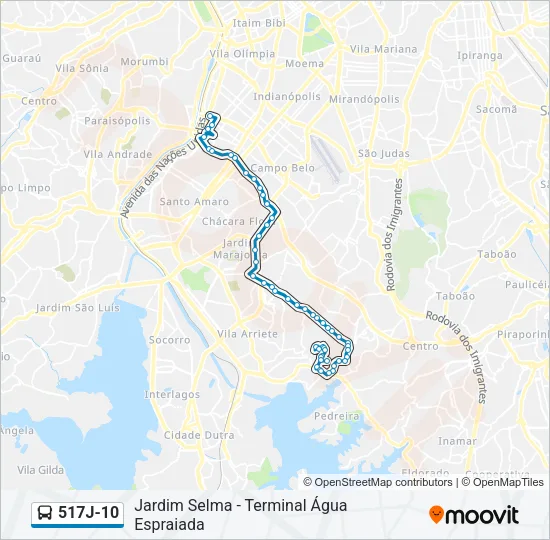 517J-10 Bus Line Map