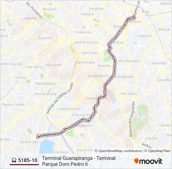 5185-10 Bus Line Map
