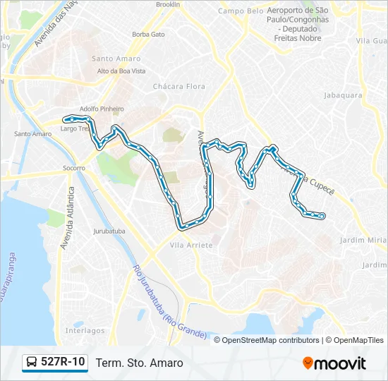 527R-10 Bus Line Map
