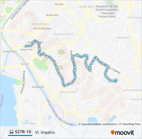 527R-10 Bus Line Map