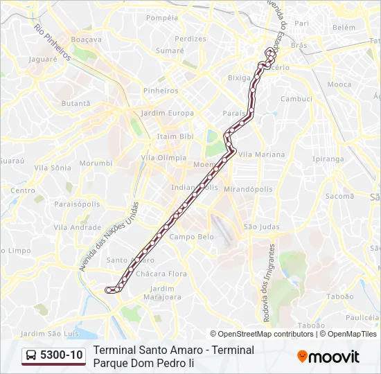 5300-10 Bus Line Map