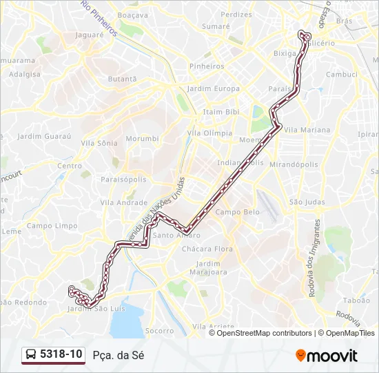 5318-10 Bus Line Map