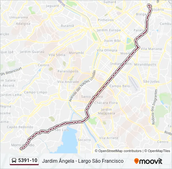 5391-10 Bus Line Map