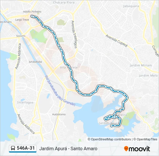 546A-31 Bus Line Map