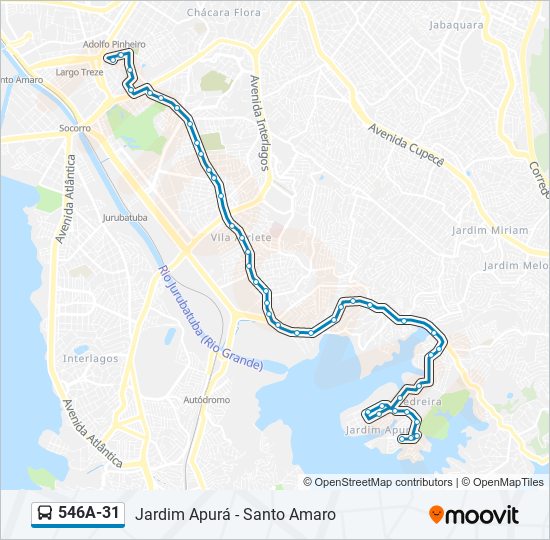 546A-31 bus Line Map