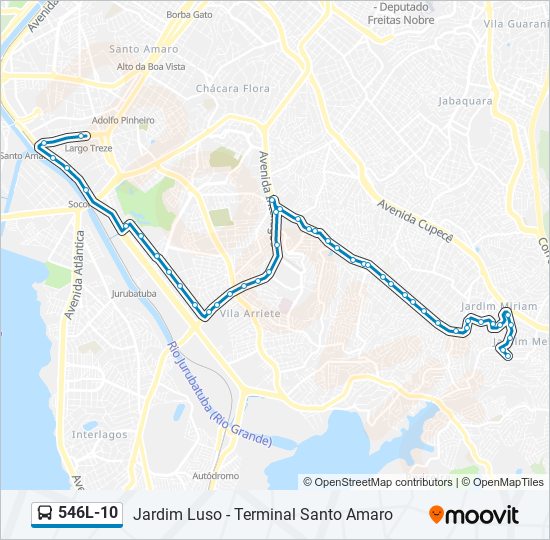 546L-10 bus Line Map