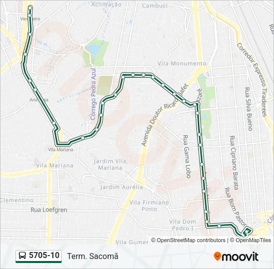 5705-10 Bus Line Map