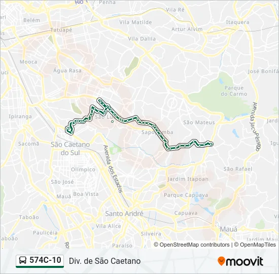 574C-10 Bus Line Map