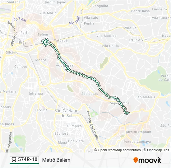 574R-10 Bus Line Map