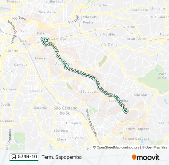 574R-10 Bus Line Map