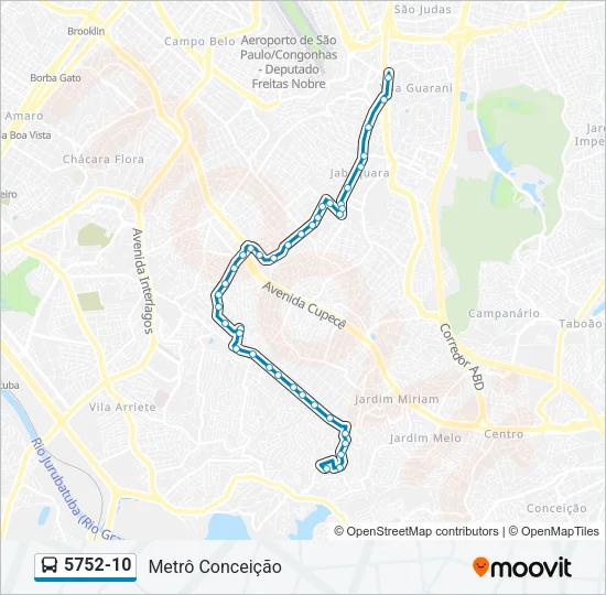5752-10 Bus Line Map