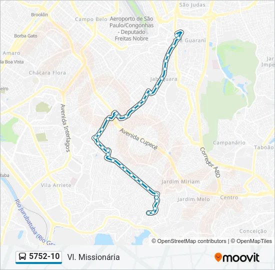 5752-10 Bus Line Map