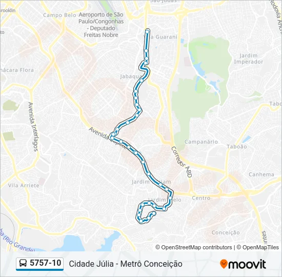 5757-10 Bus Line Map