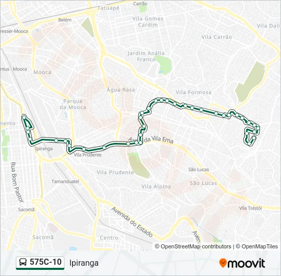 575C-10 Bus Line Map