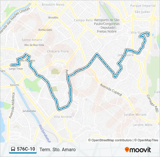 576C-10 Bus Line Map