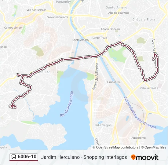 6006-10 Bus Line Map