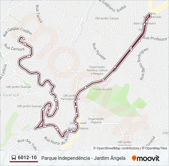 6012-10 Bus Line Map