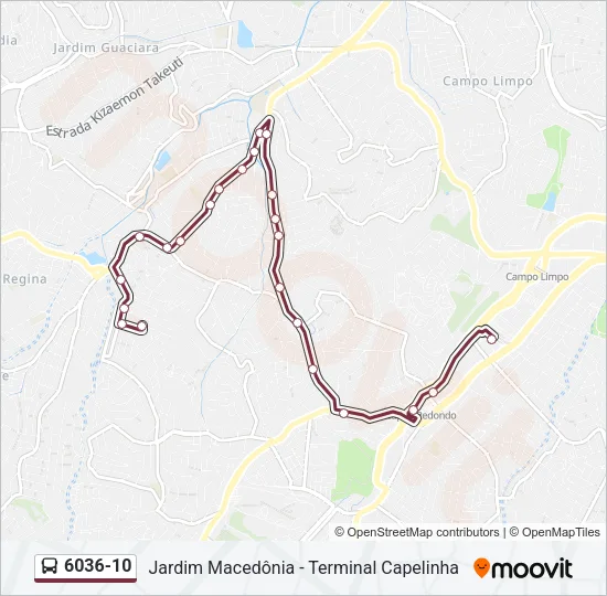 6036-10 Bus Line Map