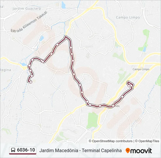 6036-10 Bus Line Map