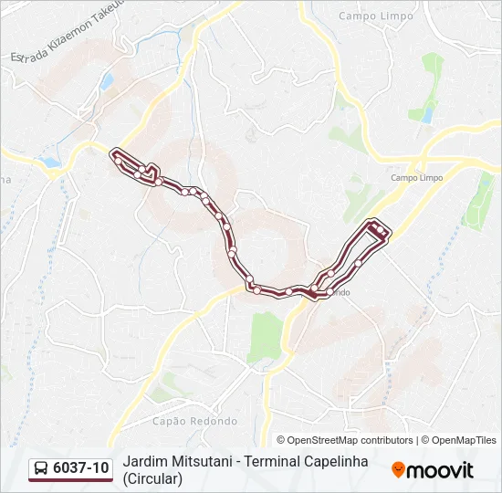 6037-10 Bus Line Map