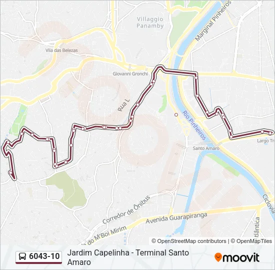 6043-10 Bus Line Map