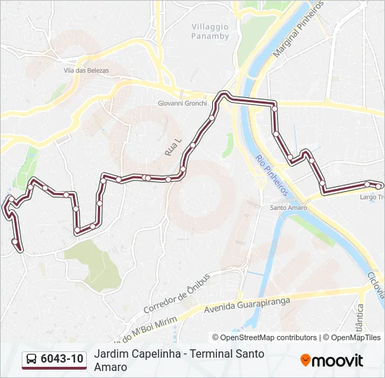 6043-10 Bus Line Map