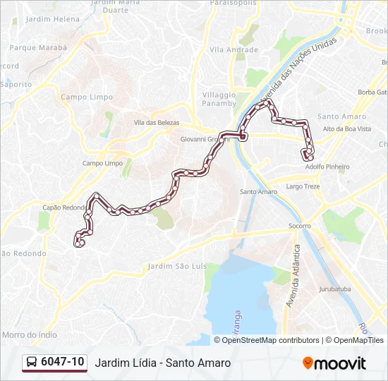 6047-10 Bus Line Map