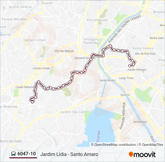 6047-10 Bus Line Map