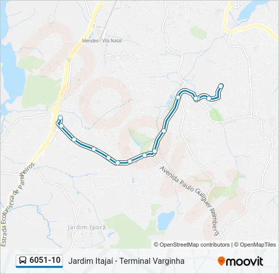 6051-10 Bus Line Map