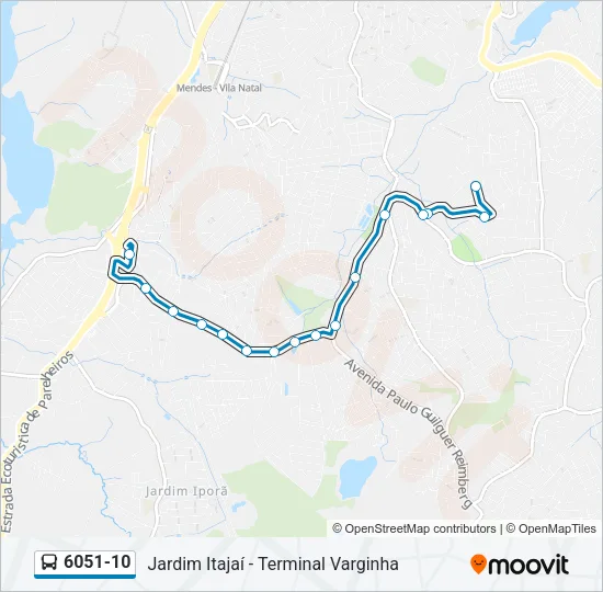 6051-10 Bus Line Map
